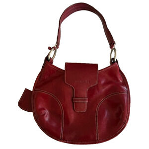 Kenneth Cole New York Handbag Womens Red Round Leather Purse